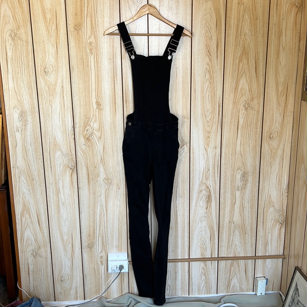 Black Denim Overalls